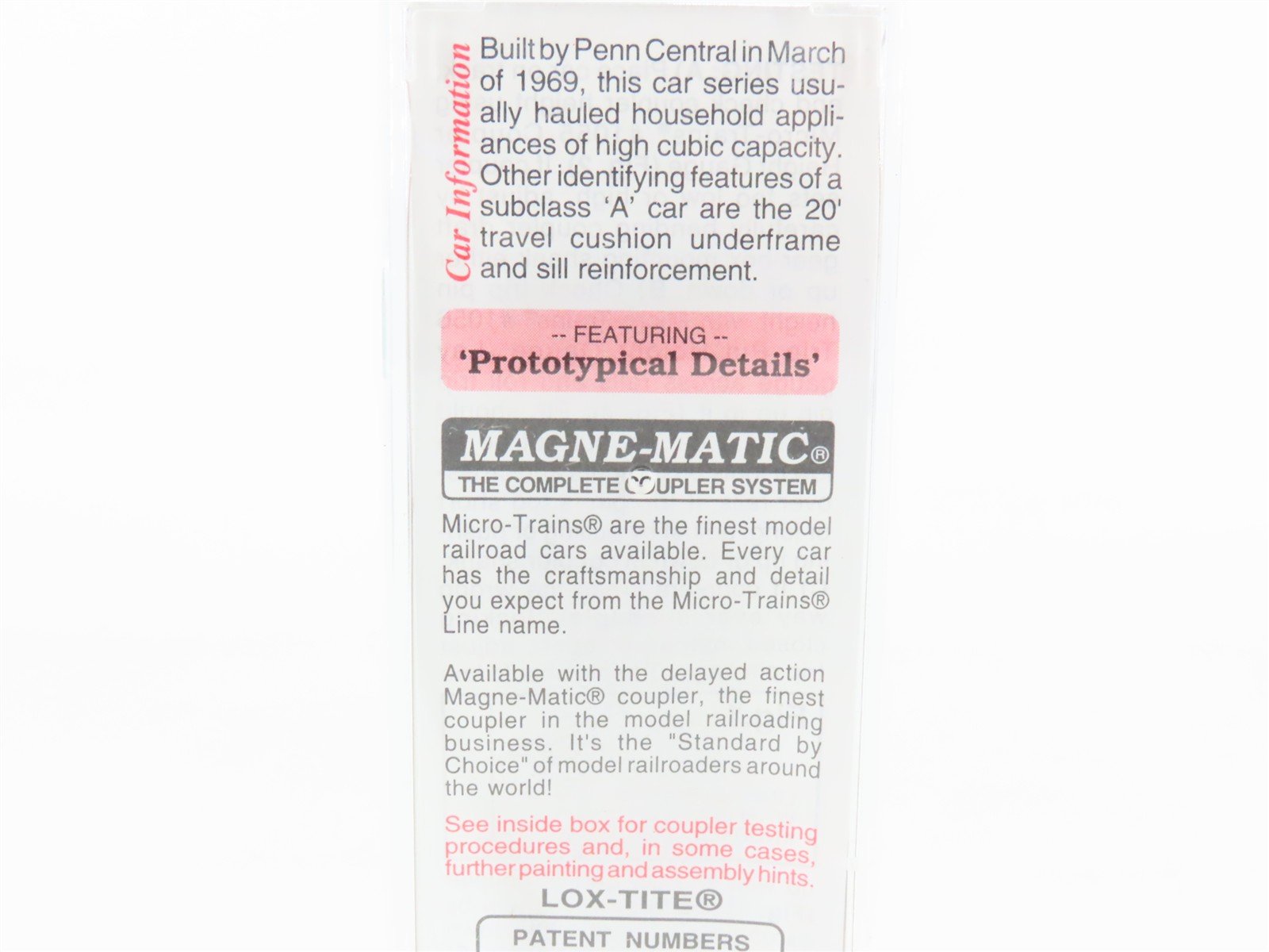 N Scale Micro-Trains MTL 104020 PC Penn Central 60' Single Door Box Car #278655