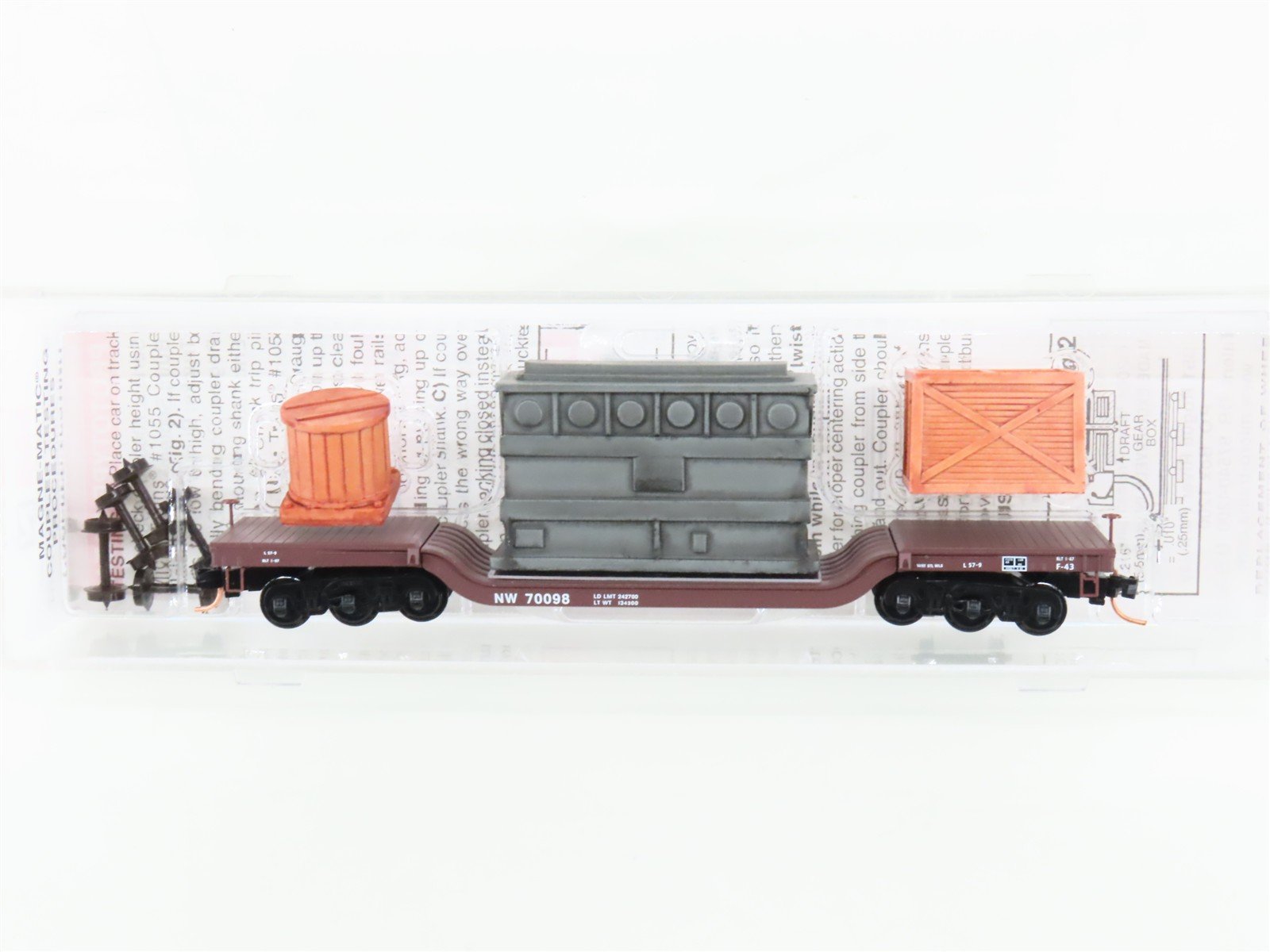 N Scale Micro-Trains MTL 109240 NW Norfolk & Western Flat Car #70098 w/ Load