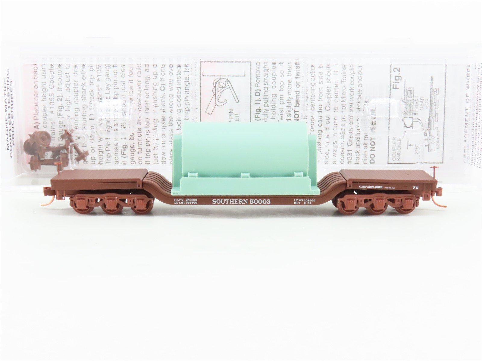 N Scale Micro-Trains MTL 109230 SOU Southern Railway Flat Car #50003 w/ Load