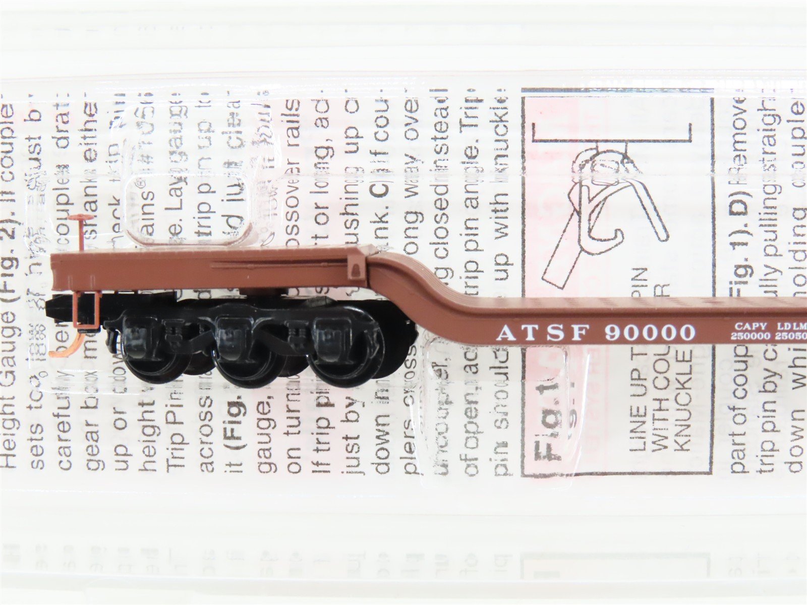 N Scale Micro-Trains MTL 109040 ATSF Santa Fe Depressed Center Flat Car #90000
