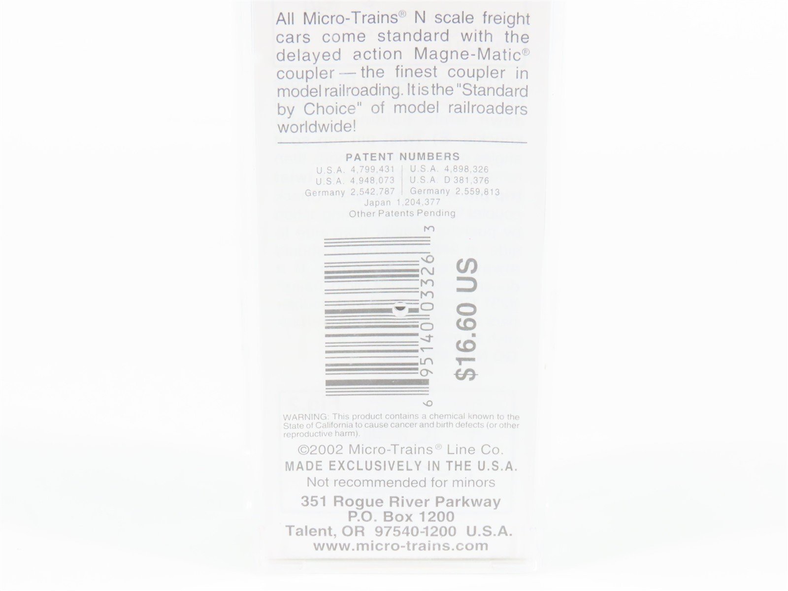 N Scale Micro-Trains MTL 109040 ATSF Santa Fe Depressed Center Flat Car #90000