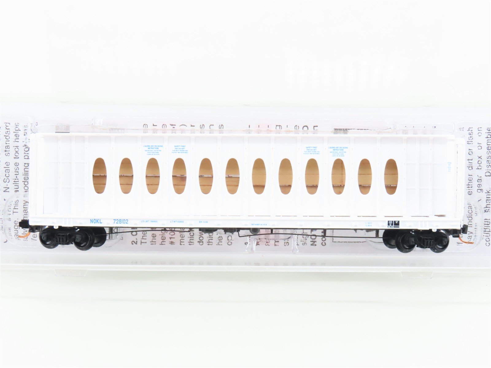 N Micro-Trains MTL 05300520 NOKL Northwestern Oklahoma Flat Car #728102 w/ Load