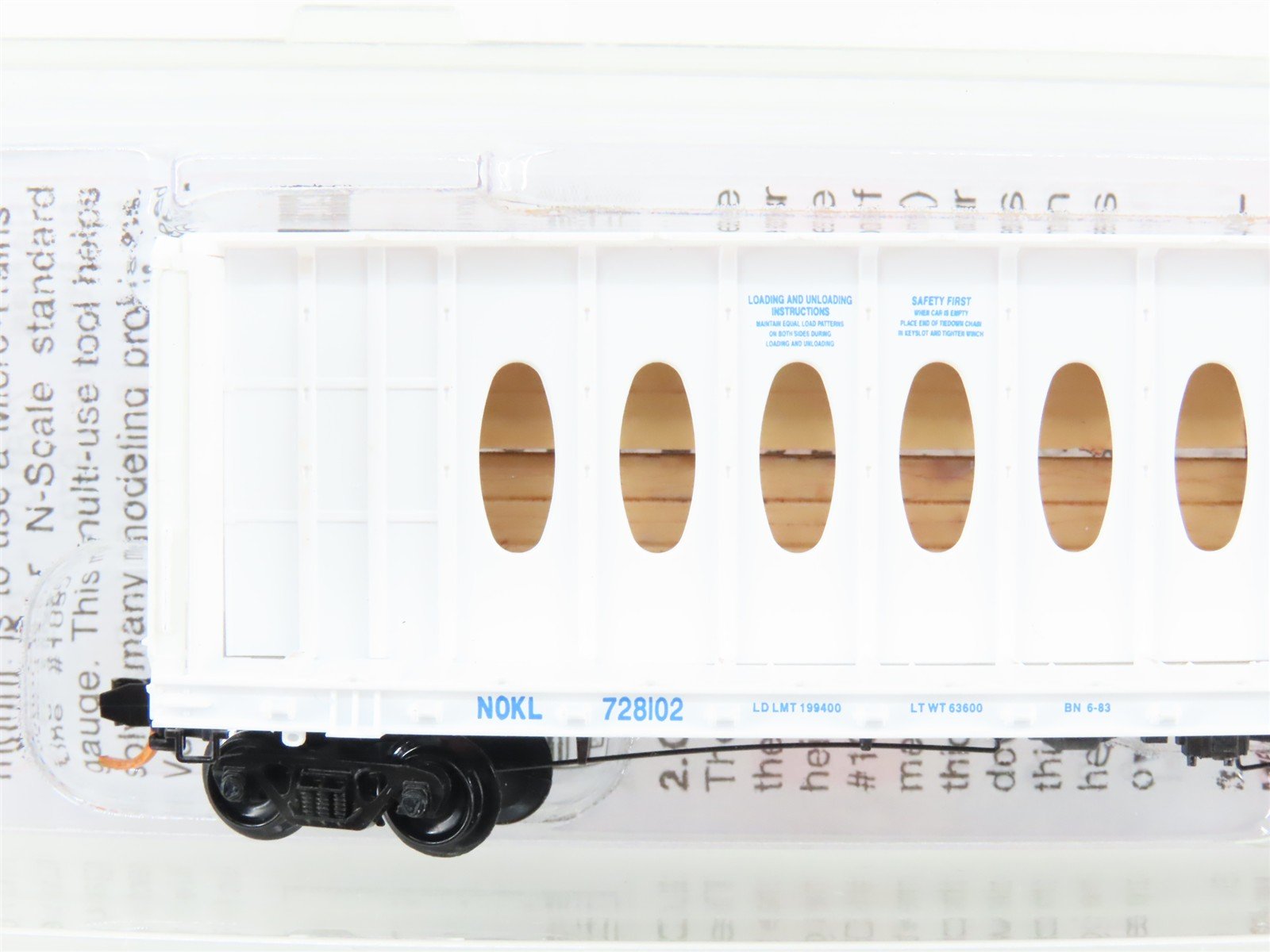 N Micro-Trains MTL 05300520 NOKL Northwestern Oklahoma Flat Car #728102 w/ Load