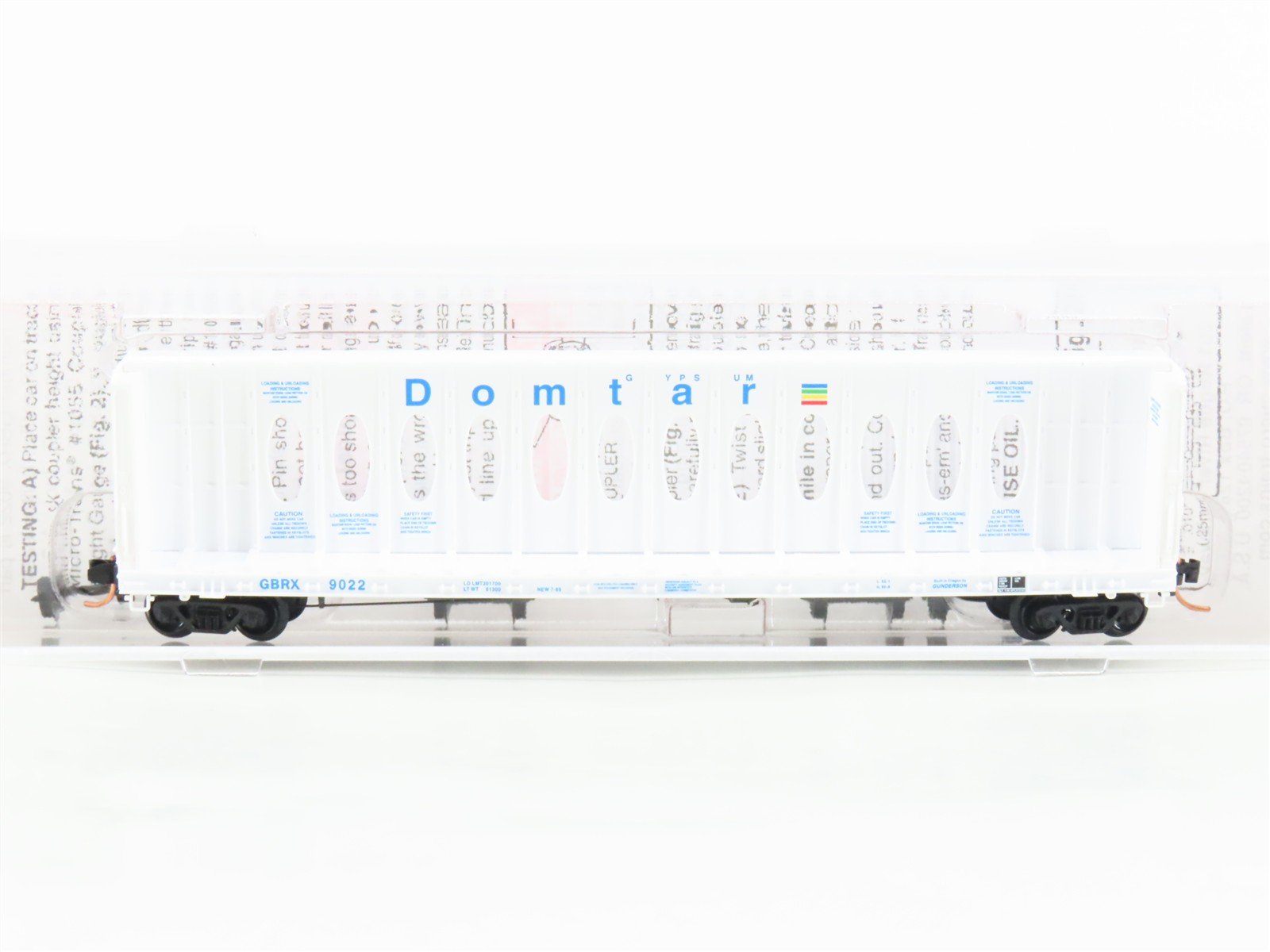 N Micro-Trains MTL 53510 GBRX Domtar Gypsum 60' 8" Partition Flat Car #9022