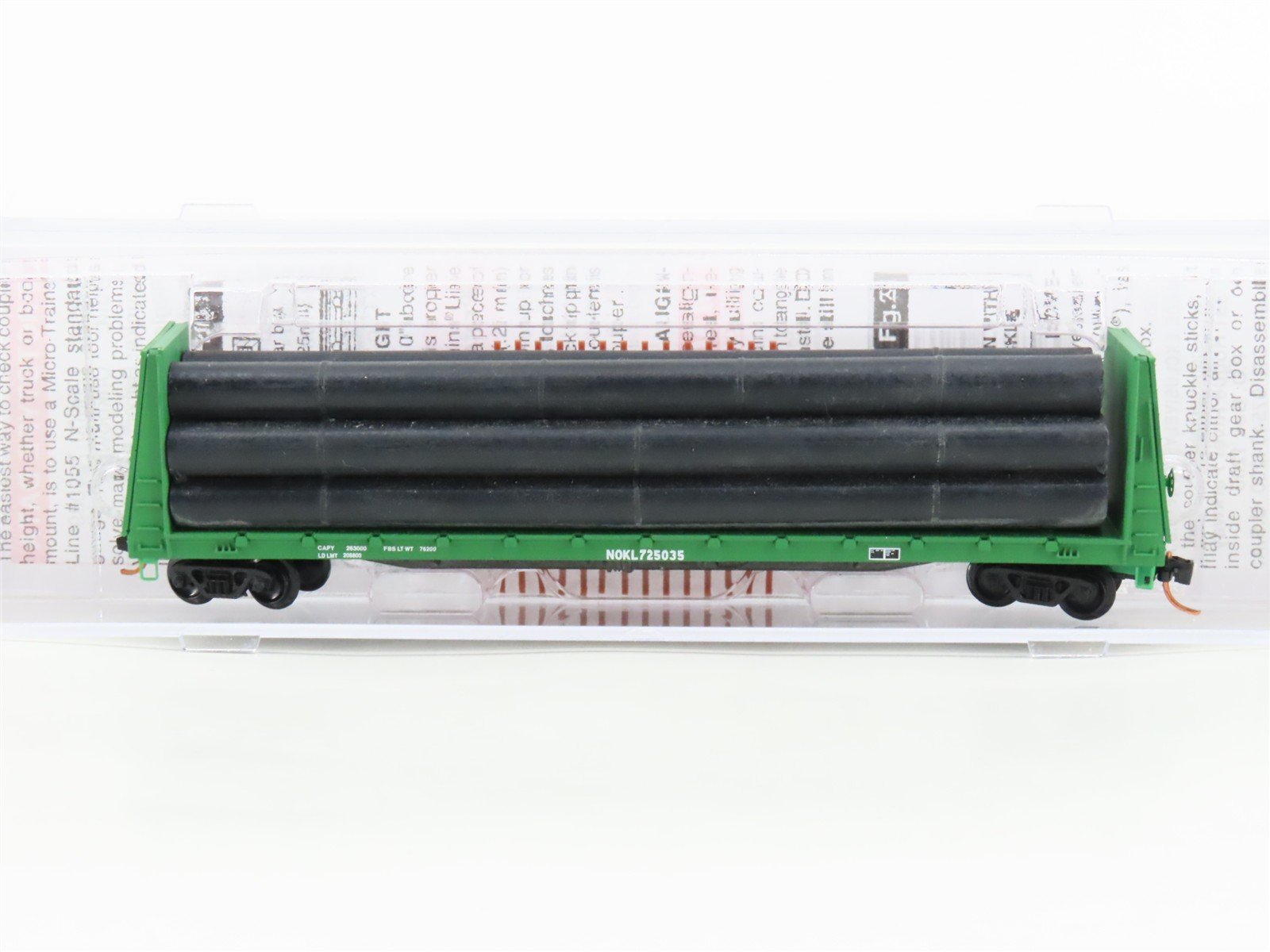 N Micro-Trains MTL 05400160 NOKL Northwestern Oklahoma 61' 8" Flat Car #725035