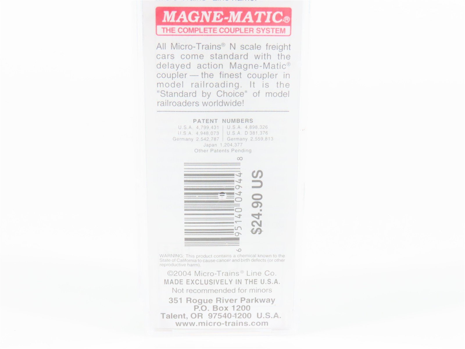 N Scale Micro-Trains MTL 110070 PROX Procor 56' General Service Tank Car #75219