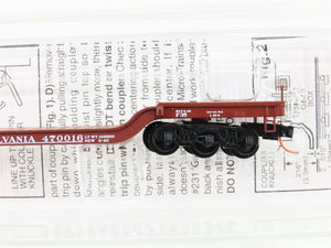 N Micro-Trains MTL 109010 PRR Pennsylvania Depressed Center Flat Car #470016