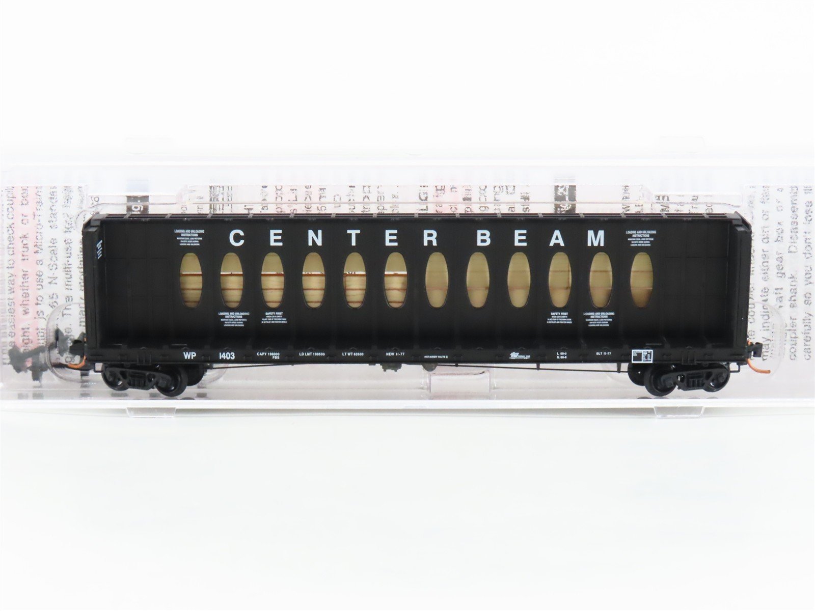 N Micro-Trains MTL 05300062 WP Western Pacific 60' 8" Flat Car #1403 w/ Load