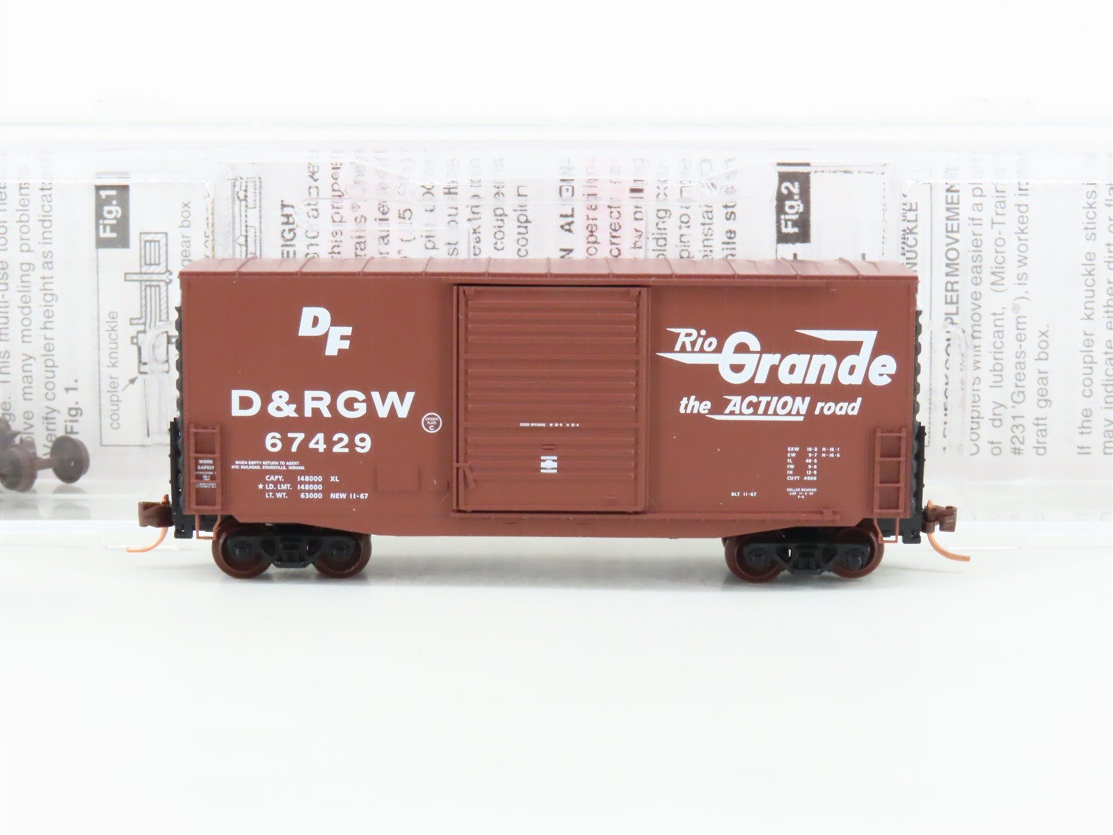 N Scale Micro-Trains MTL 10100030 D&RGW Rio Grande Railroad 40' Box Car #67429