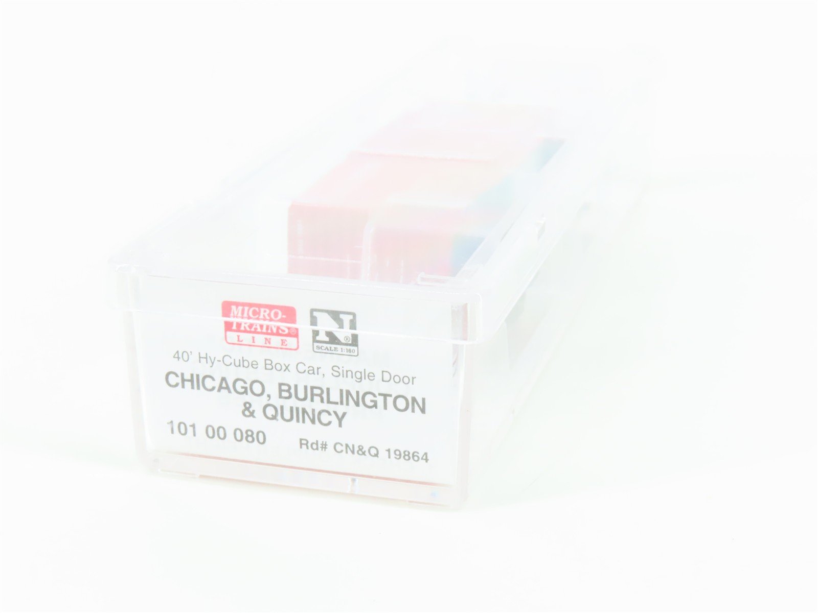 N Scale Micro-Trains MTL 10100080 CB&Q Burlington 40' Single Door Box Car #19864