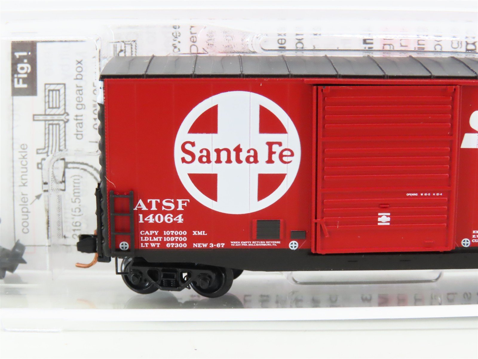 N Scale Micro-Trains MTL 10100050 ATSF Santa Fe 40' Single Door Box Car #14064
