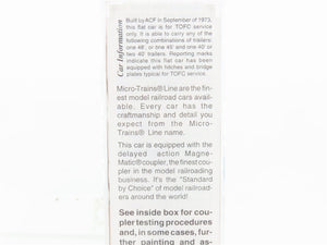 N Micro-Trains MTL 71524 TTX Trailer Train TOFC Flat Car #252705 w/ Trailer