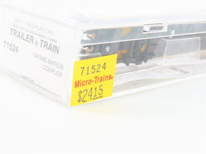 N Micro-Trains MTL 71524 TTX Trailer Train TOFC Flat Car #252705 w/ Trailer