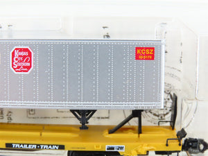 N Micro-Trains MTL 71513 TTX Trailer Train TOFC Flat Car #252650 w/ KCS Trailer