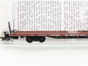 N Micro-Trains MTL 71015 TTAX Trailer Train TOFC Flat Car #970259 w/ WP Trailer