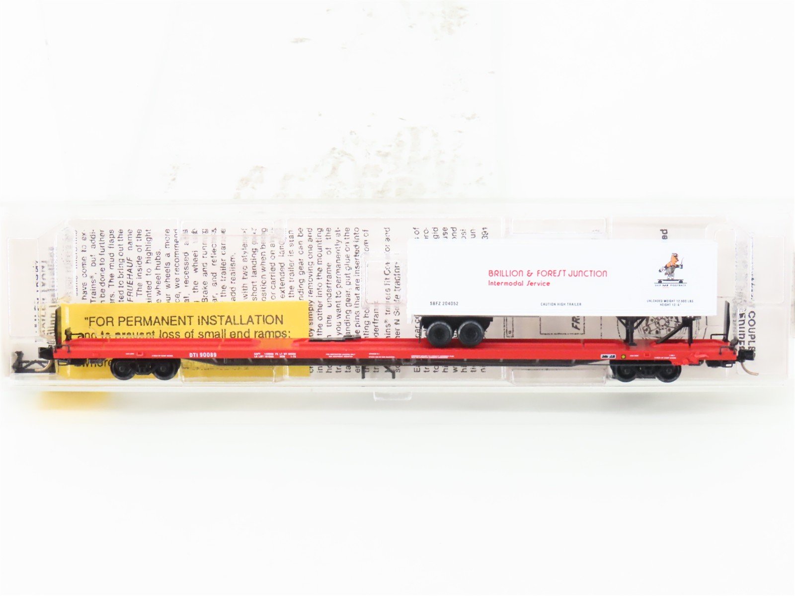 N Micro-Trains MTL 71023 DTI Detroit Toledo & Ironton Flat Car #90089 w/ Trailer