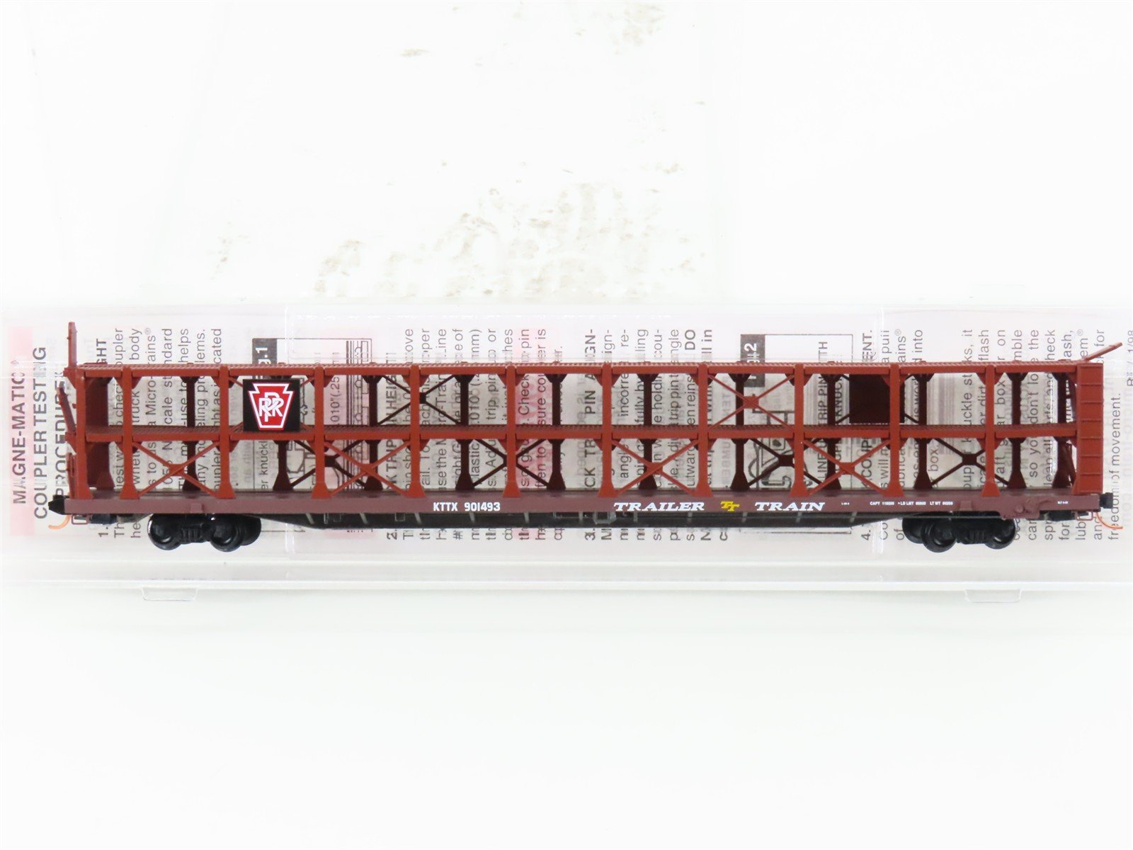 N Micro-Trains MTL 112030.2 KTTX PRR Pennsylvania Tri-Level Auto Rack #901493