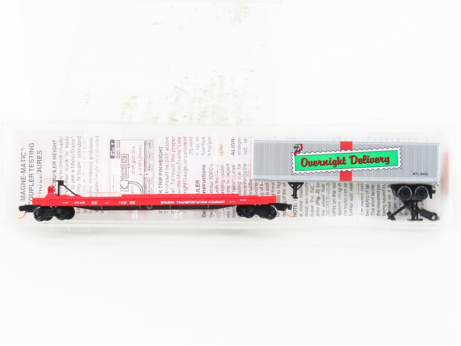 N Micro-Trains MTL 64082 HTC Holiday Transportation Flat Car #1230 w/ Trailer