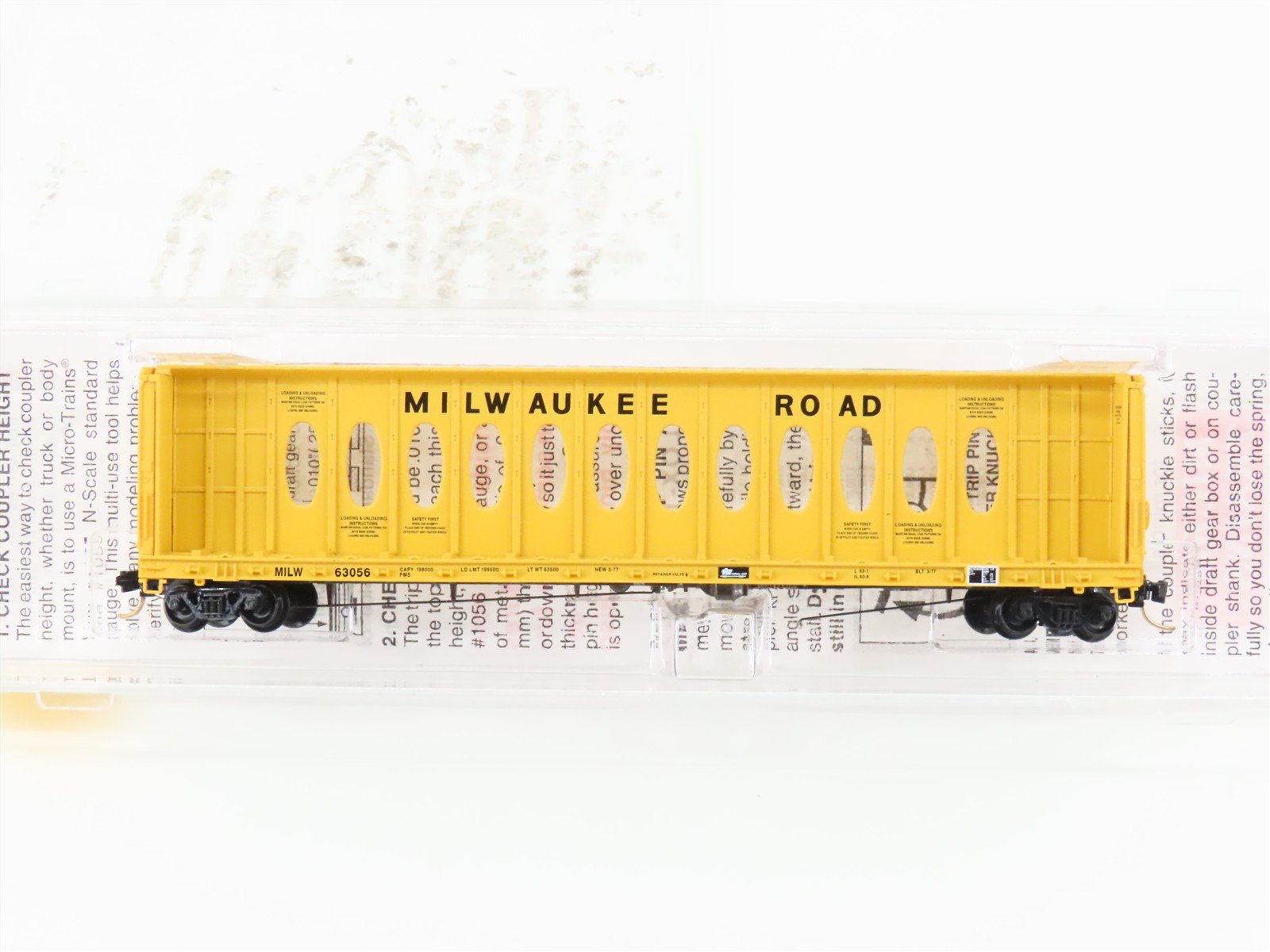 N Scale Micro-Trains MTL 53050 MILW Milwaukee Road 60' 8" Thrall Flat Car #63056