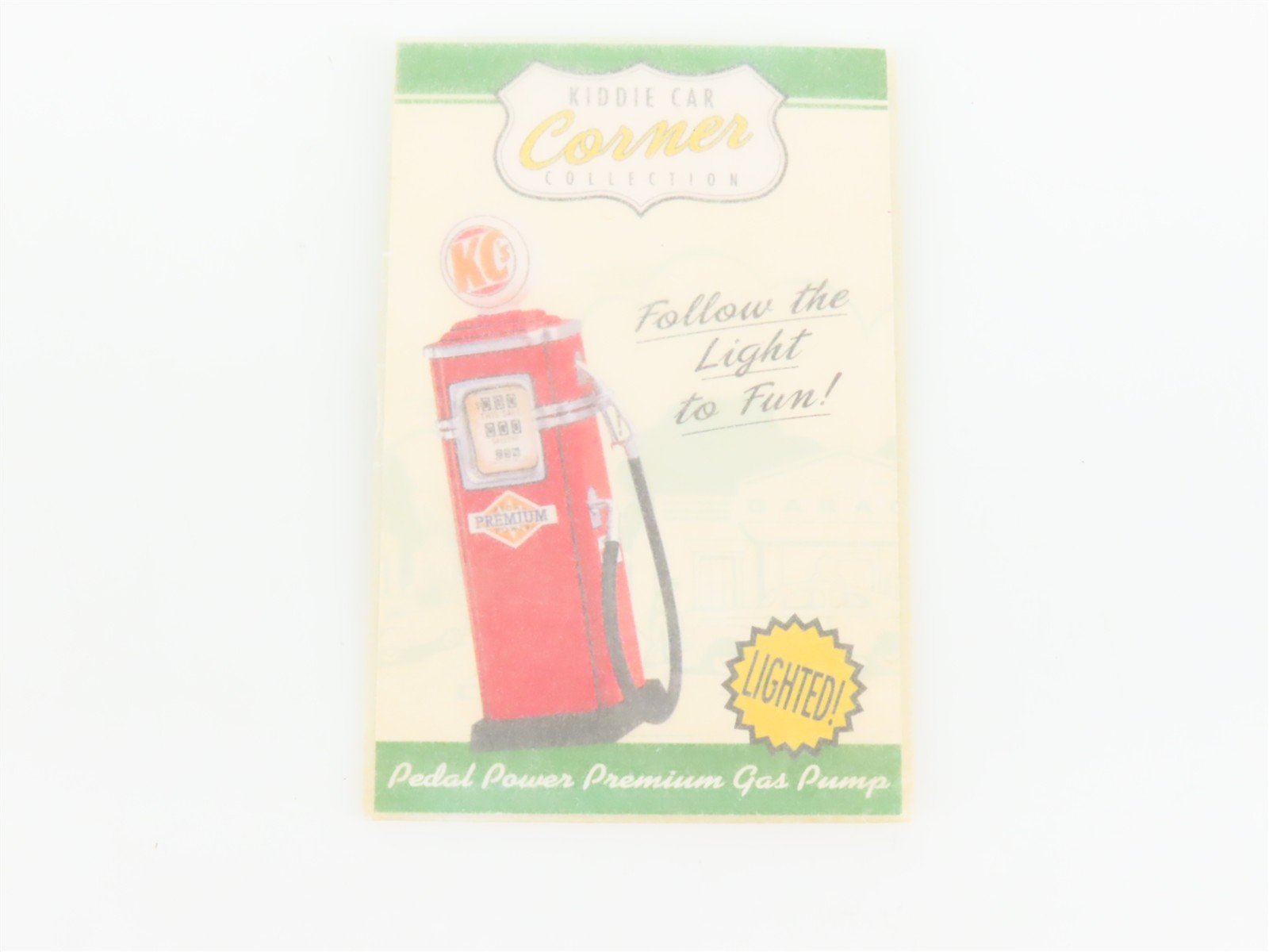 Hallmark Kiddie Car Corner Pedal Power KC's Premium Gas Pump - Lighted