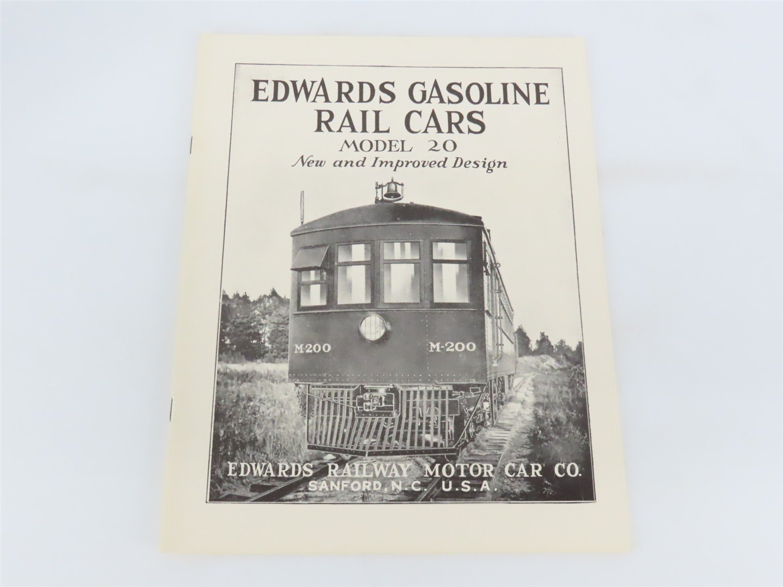 "Edwards Gasoline Rail Cars Model 20" Brochure - Reprint by Old Line Publishers