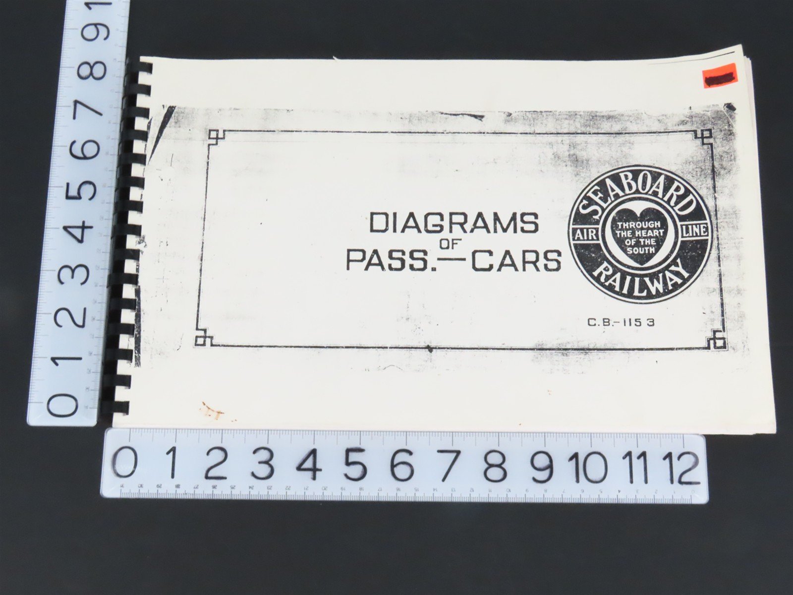 Seaboard Air Line Railway Diagrams of Passenger Cars - Spiral Bound Photocopies