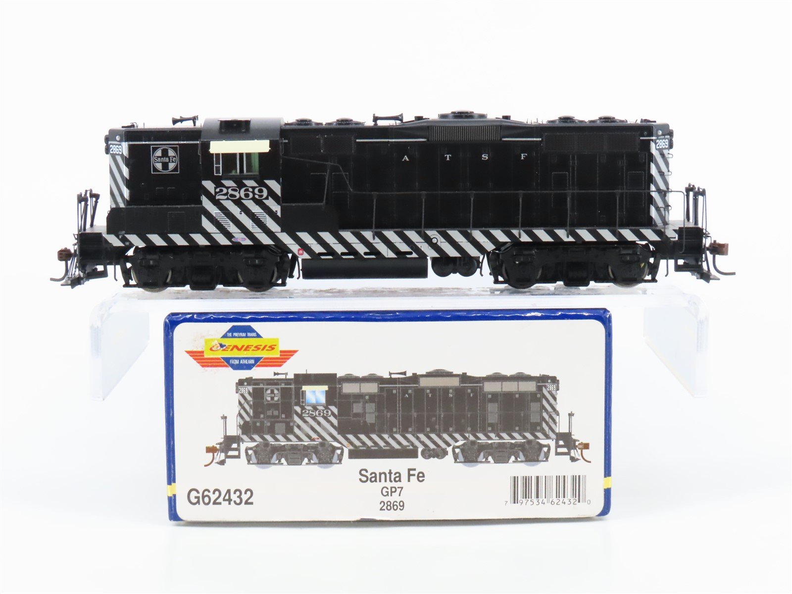 HO Scale Athearn Genesis G62432 ATSF Santa Fe GP7 Diesel Locomotive #2869