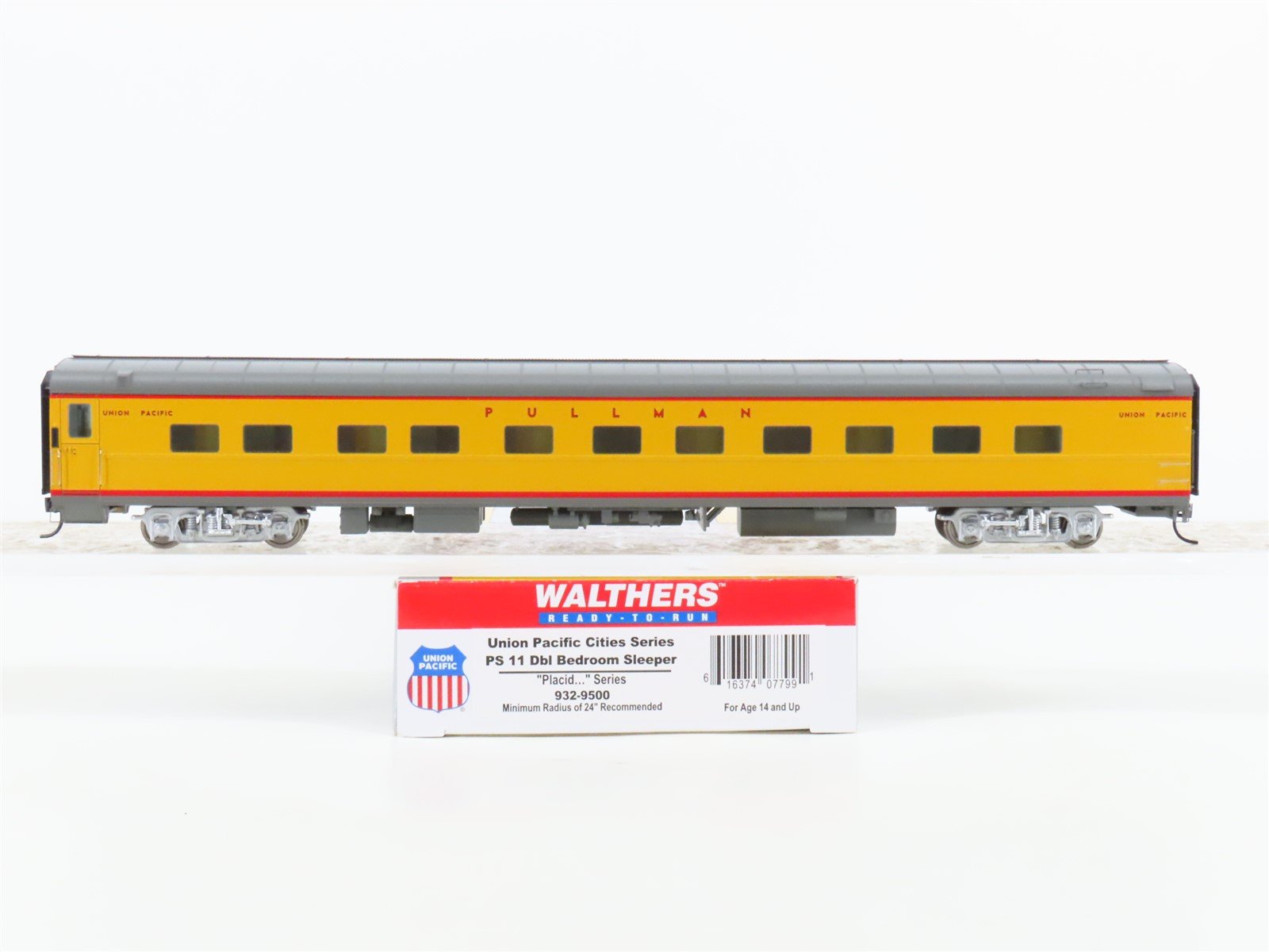 HO Scale Walthers 932-9500 UP Union Pacific Pullman Bedroom Sleeper Passenger