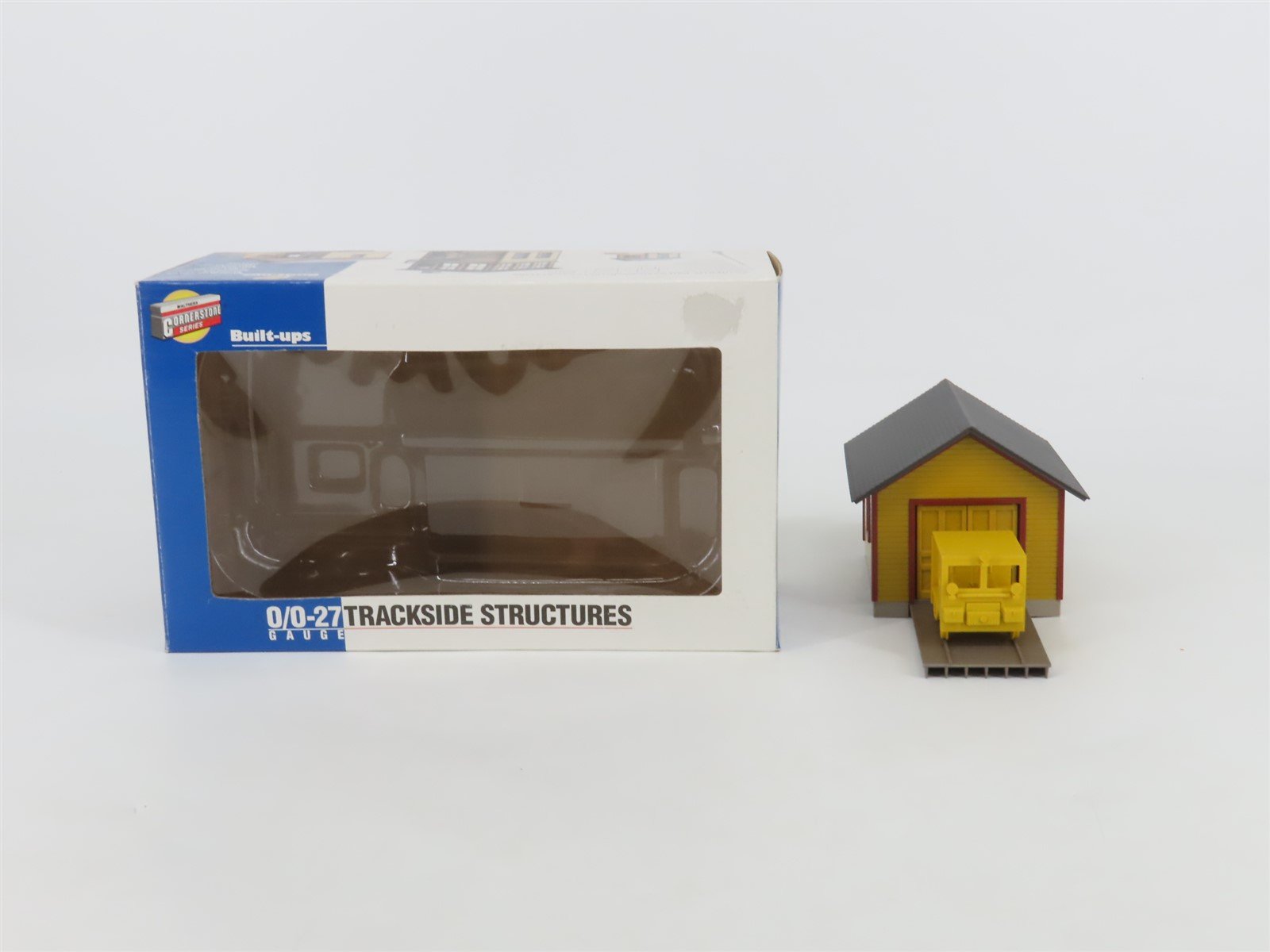 O/O27 Scale Walthers Cornerstone Built-ups 933-2701 Speeder Shed & Speeder