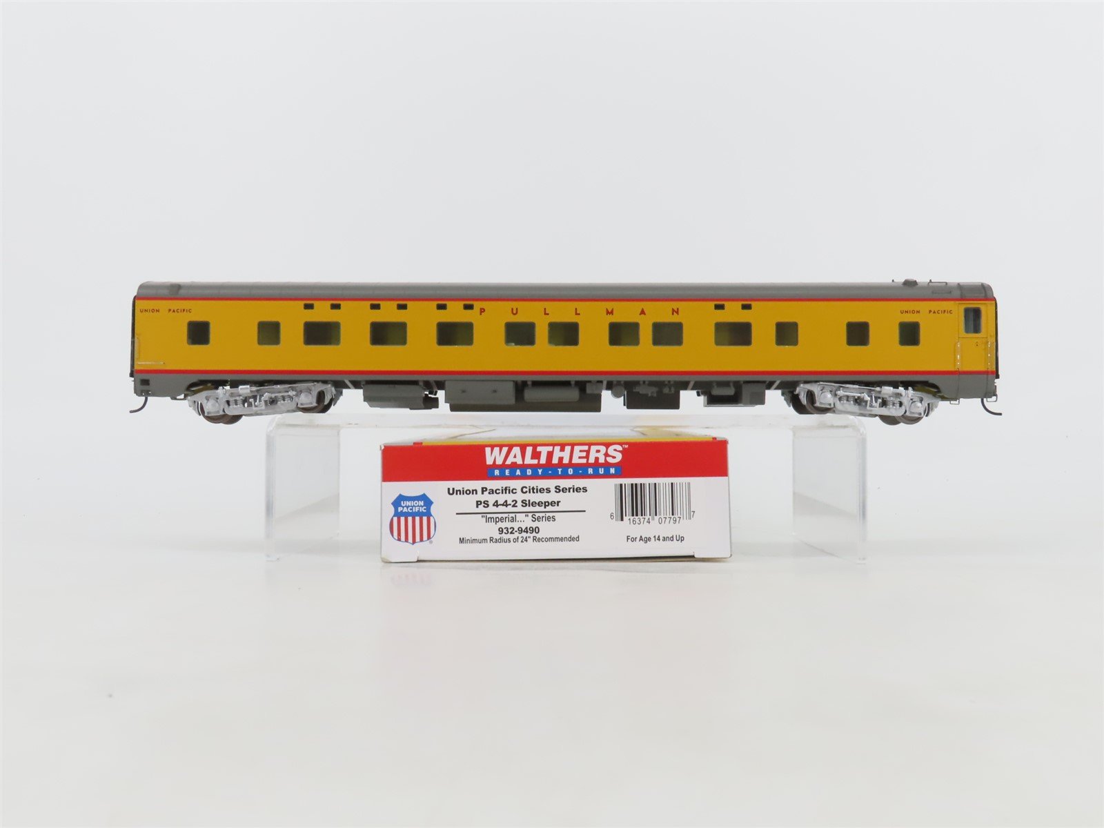 HO Scale Walthers 932-9490 UP Union Pacific Cities PS 4-4-2 Sleeper Passenger