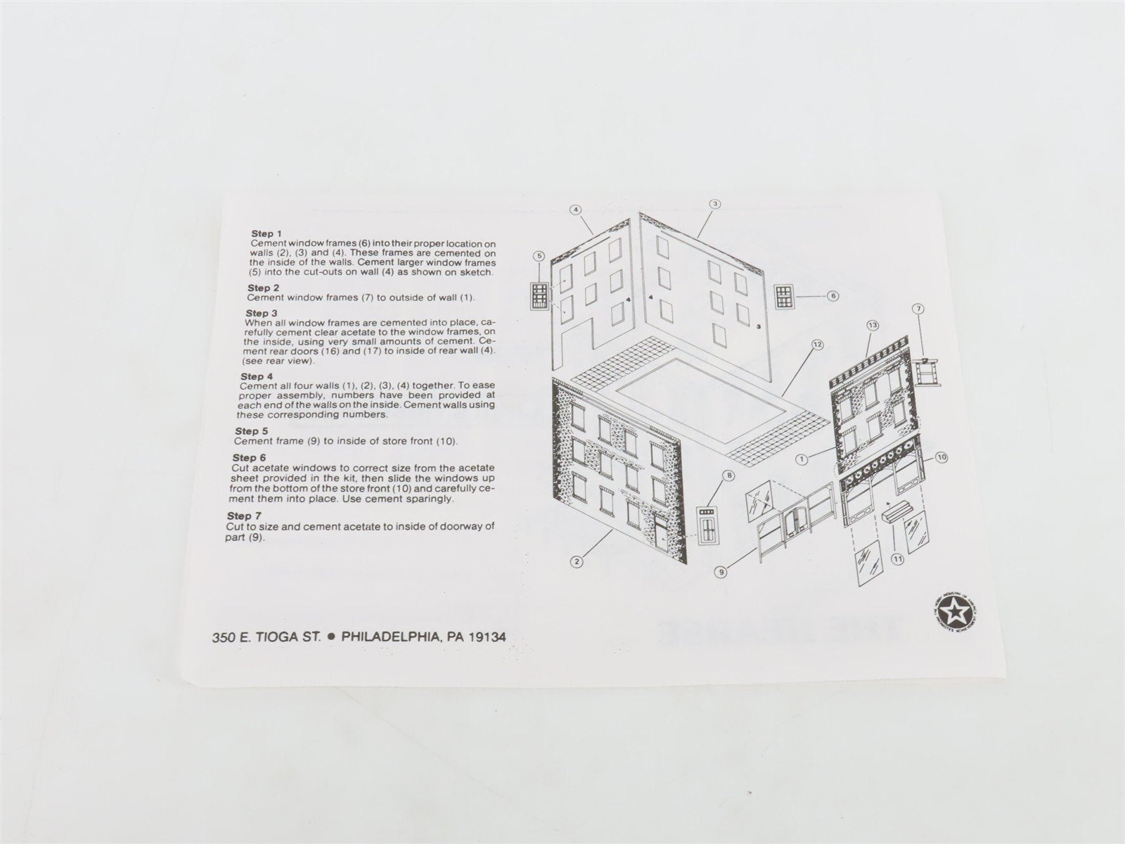 HO Scale IHC 810 Luigi's Restaurant Kit