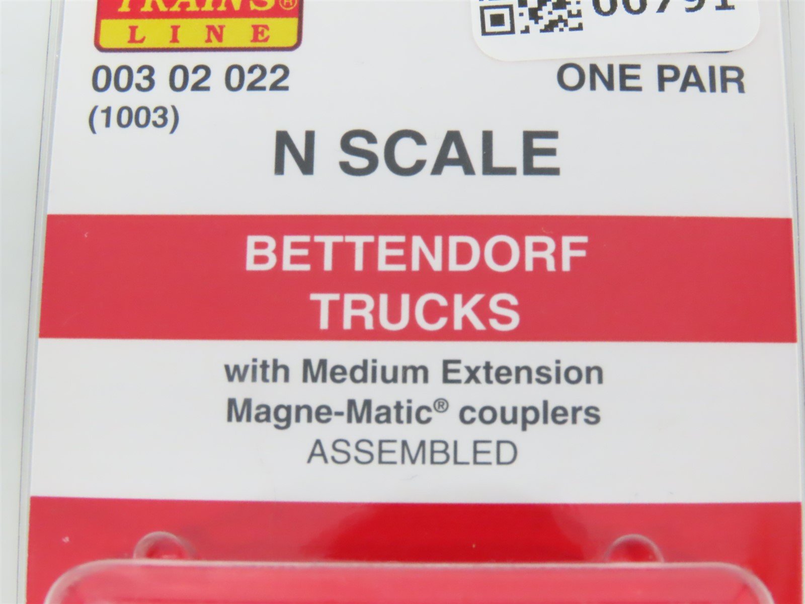 N Micro-Trains MTL 00302022 (1003) Bettendorf Trucks w/ Couplers - 1 Pair