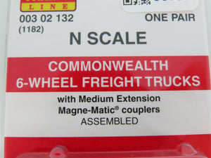 N Micro-Trains MTL 00302132 (1182) Commonwealth 6-Wheel Trucks/Couplers - 1 Pair