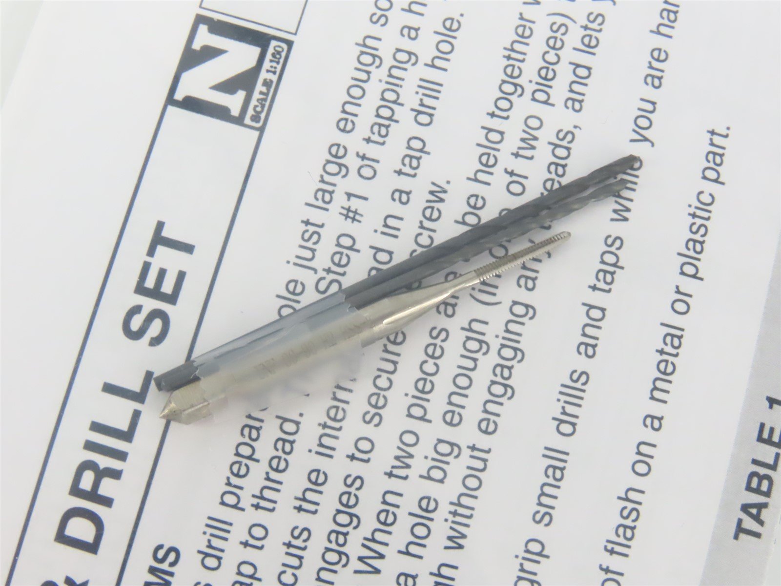 N Scale Micro-Trains MTL 98800121 (1059) Tap & Drill Bit Set