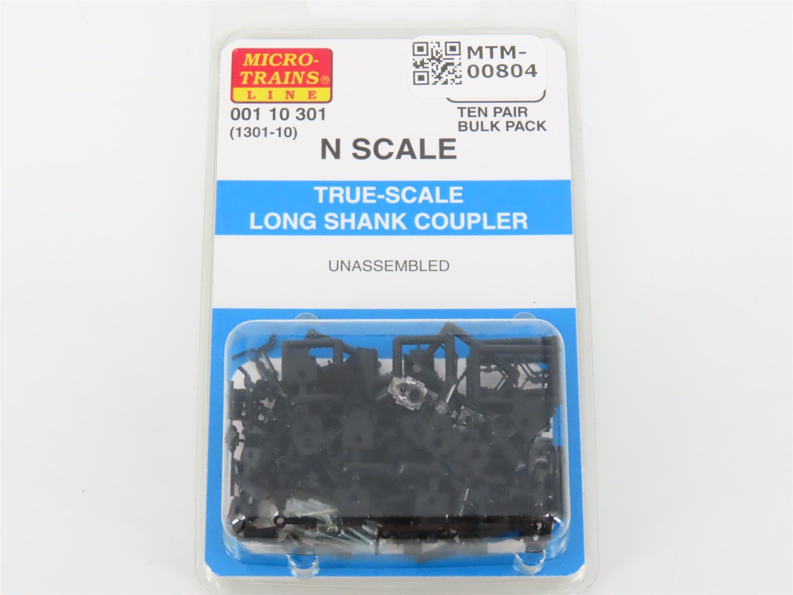 N Micro-Trains MTL 00110301 (1301-10) True-Scale Long Shank Coupler - 10 Pair