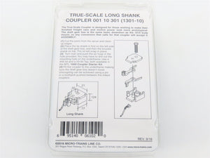 N Micro-Trains MTL 00110301 (1301-10) True-Scale Long Shank Coupler - 10 Pair