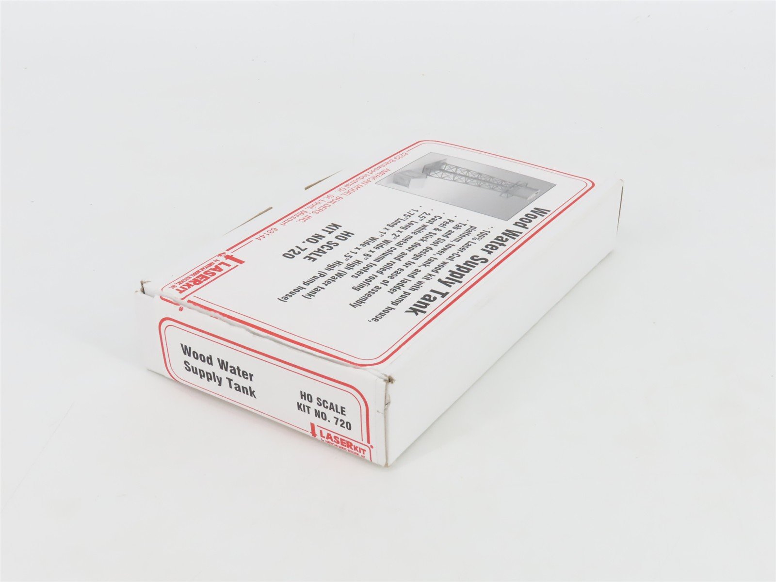 HO 1/87 Scale American Model Builders LaserKit 720 Wood Water Supply Tank