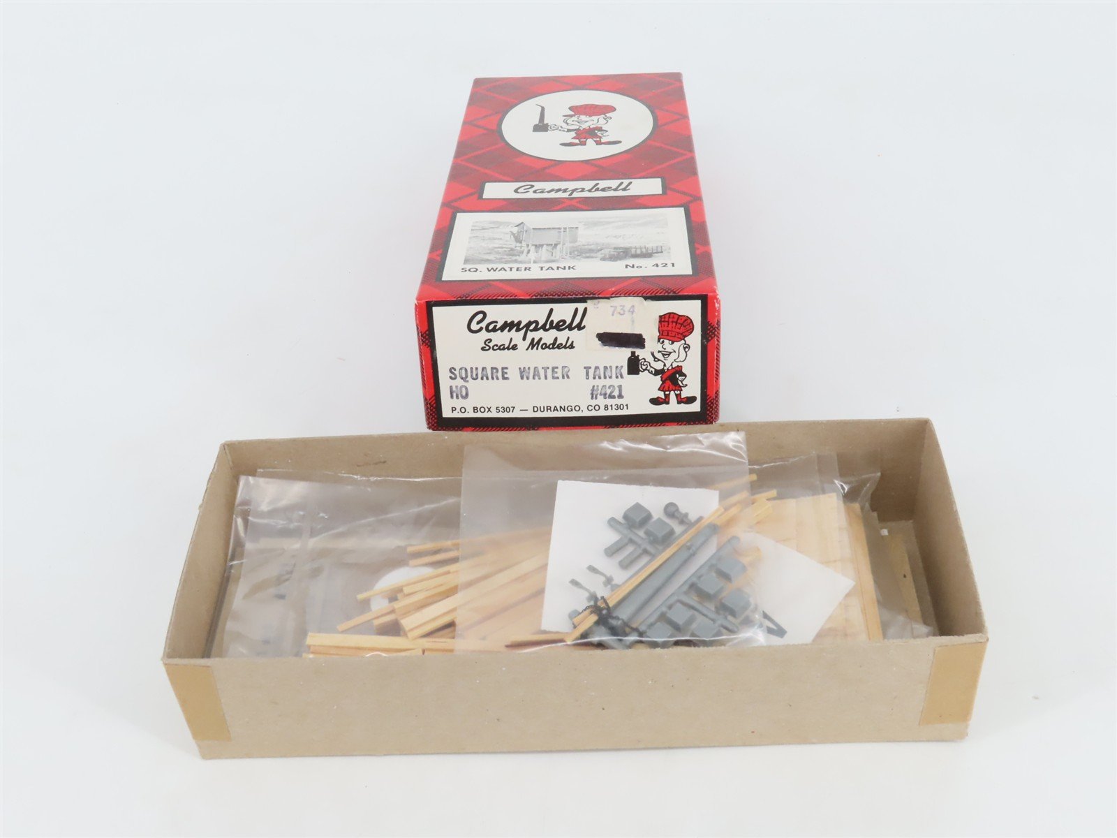 HO 1/87 Scale Campbell Scale Models Kit 421 Square Water Tank
