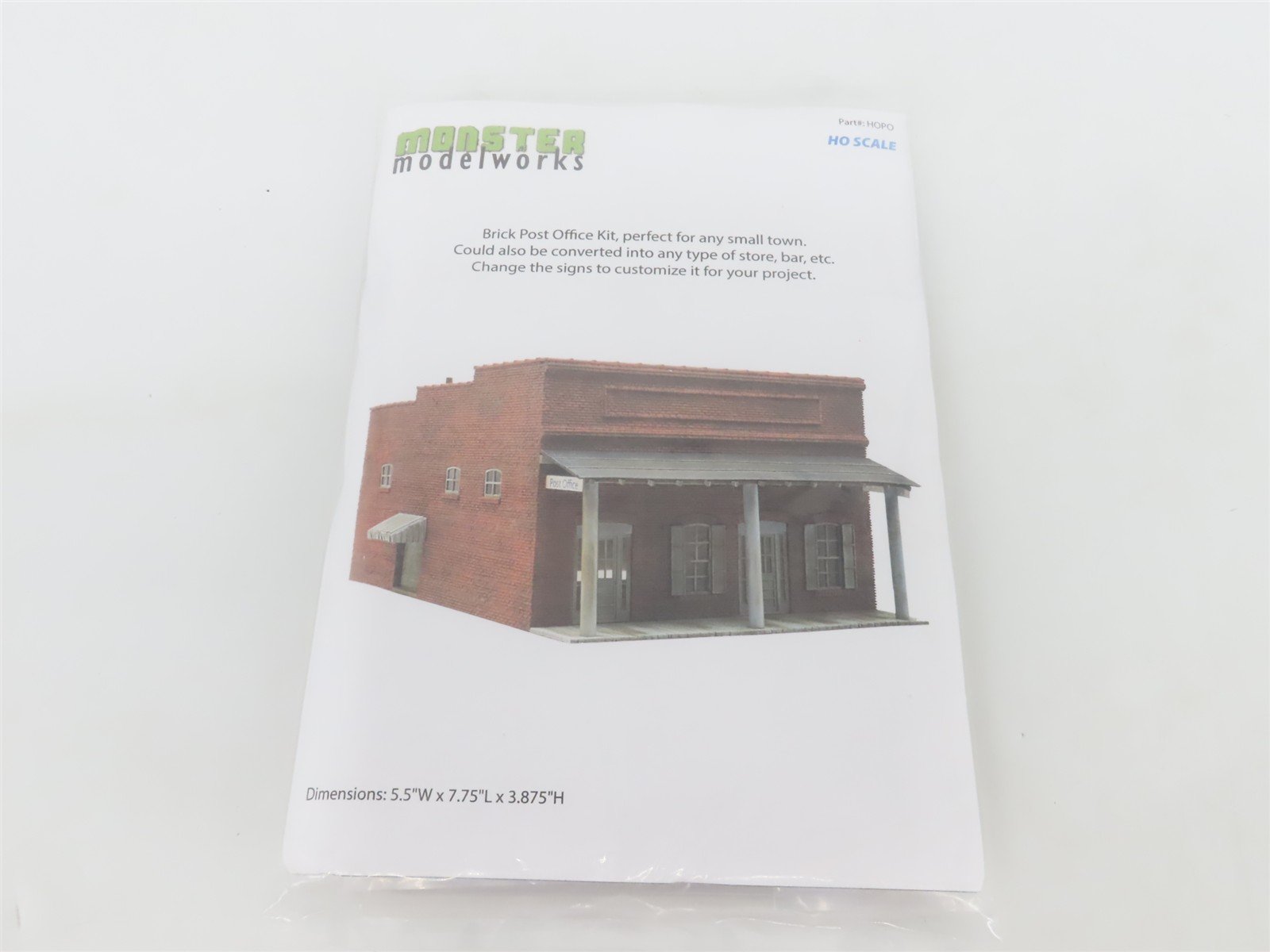 HO 1/87 Scale Monster Model Works Kit HOPO Brick Post Office - SEALED