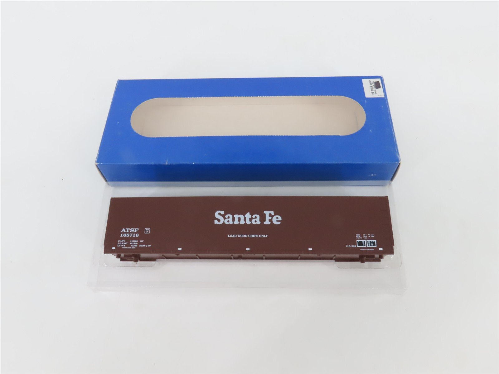 HO Scale E&C Shops Kit 0102 ATSF Santa Fe 62' Woodchip Smooth Side Hopper 165716