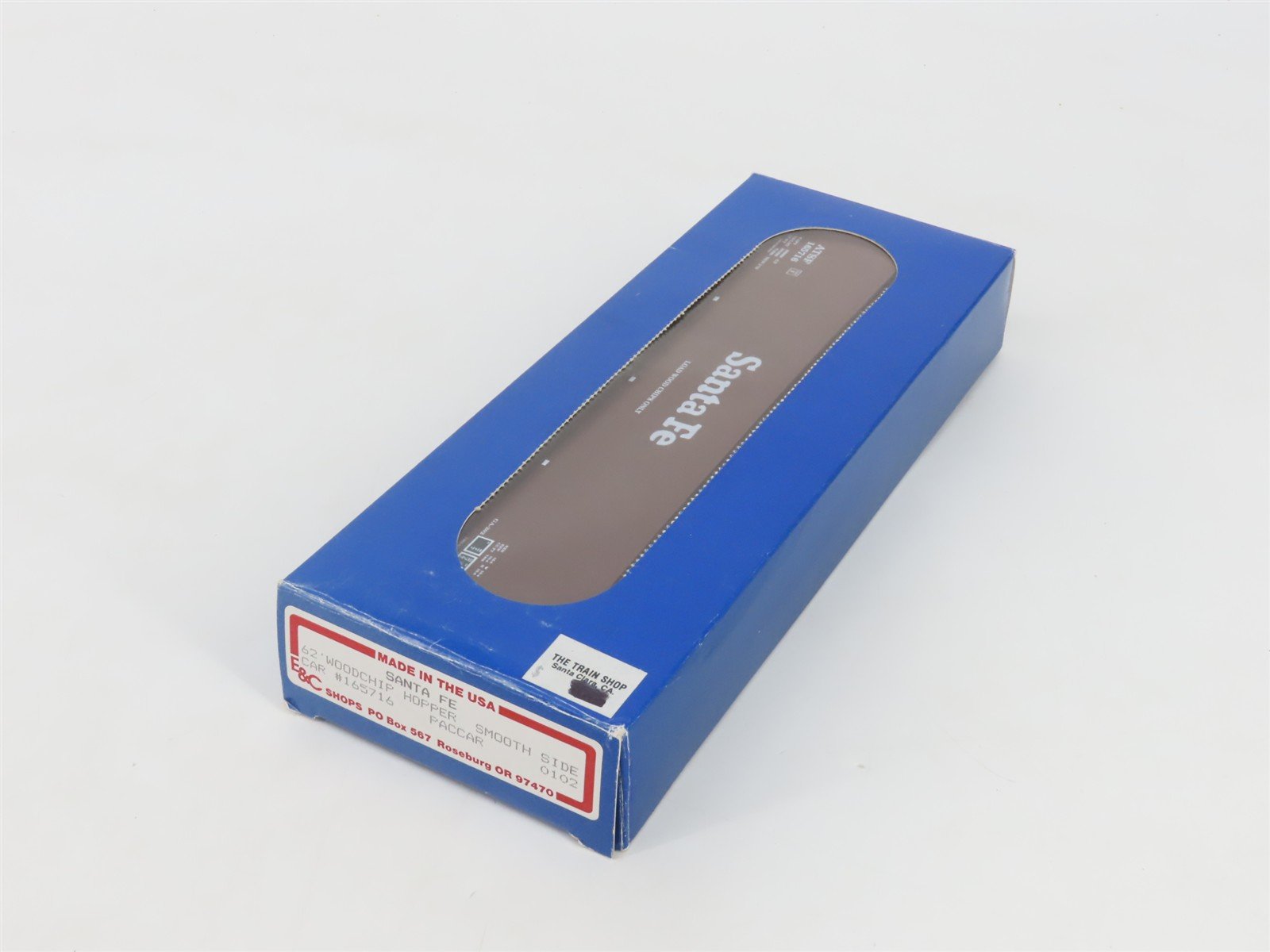 HO Scale E&C Shops Kit 0102 ATSF Santa Fe 62' Woodchip Smooth Side Hopper 165716