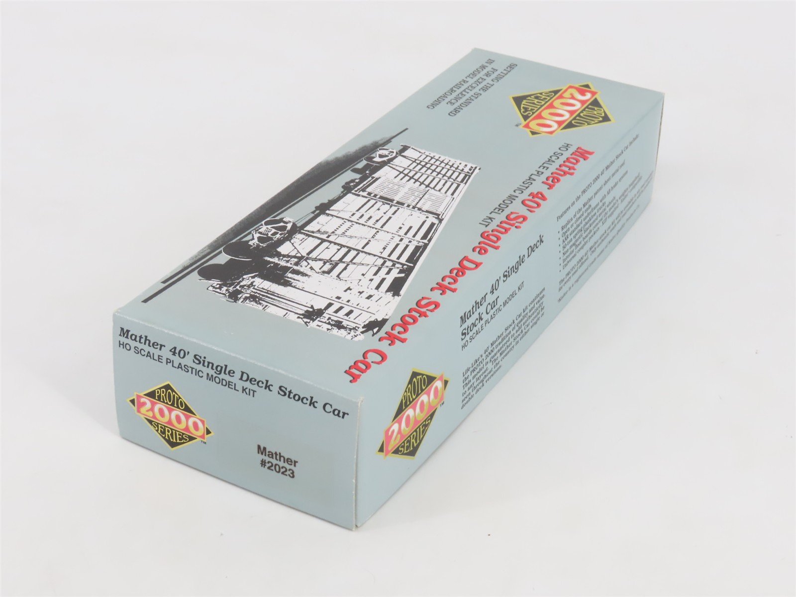 HO Scale Life-Like Proto 2000 Kit MSCX Mather 40' Single Deck Stock Car #2023