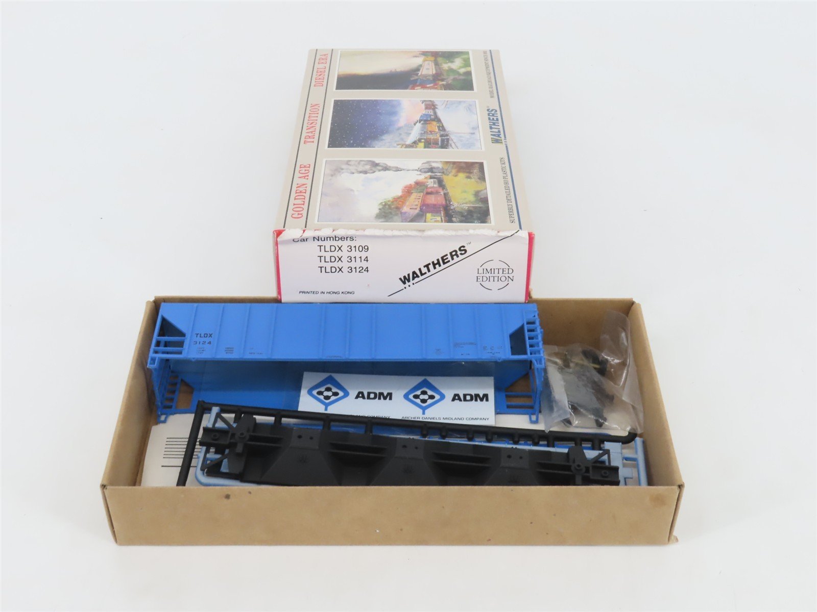 HO Scale Walthers Limited Edition Kit TLDX ADM 3-Bay Hopper #3124