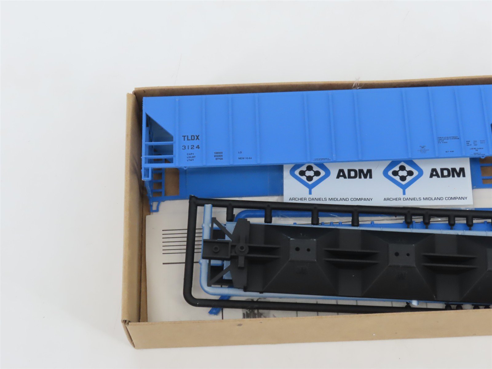 HO Scale Walthers Limited Edition Kit TLDX ADM 3-Bay Hopper #3124