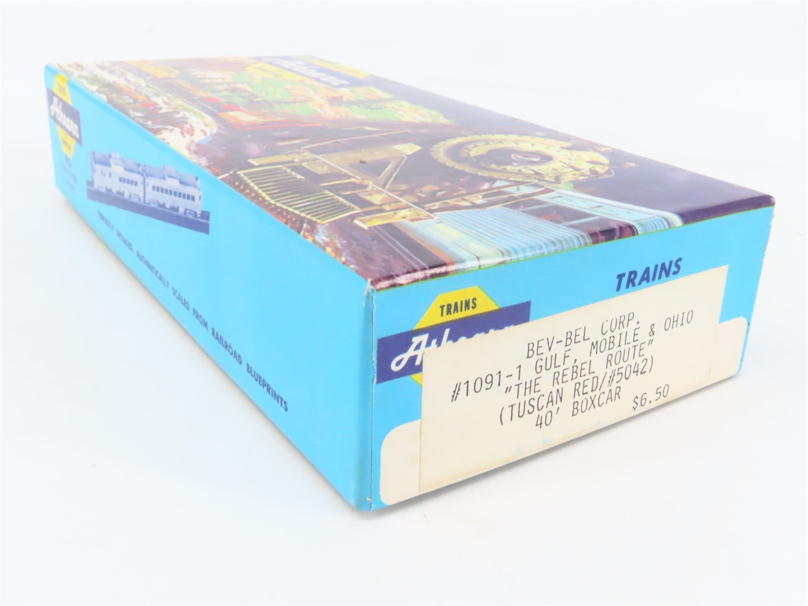 HO Scale Athearn Bev-Bel Kit #1091-1 GM&O The Rebel Route 40' Box Car #5042