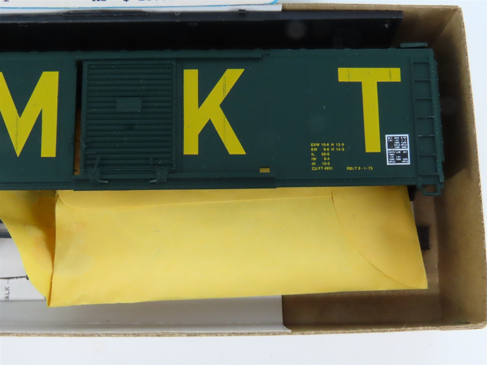 HO Scale Athearn Bev-Bel Kit #2296-1 MKT Missouri Kansas Texas 50' Box Car #2394