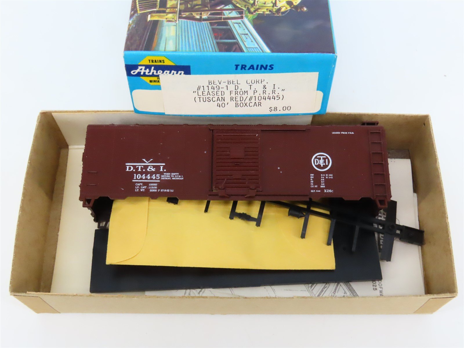HO Athearn Bev-Bel Kit #1149-1 DT&I Detroit Toledo & Ironton 40' Box Car #104445