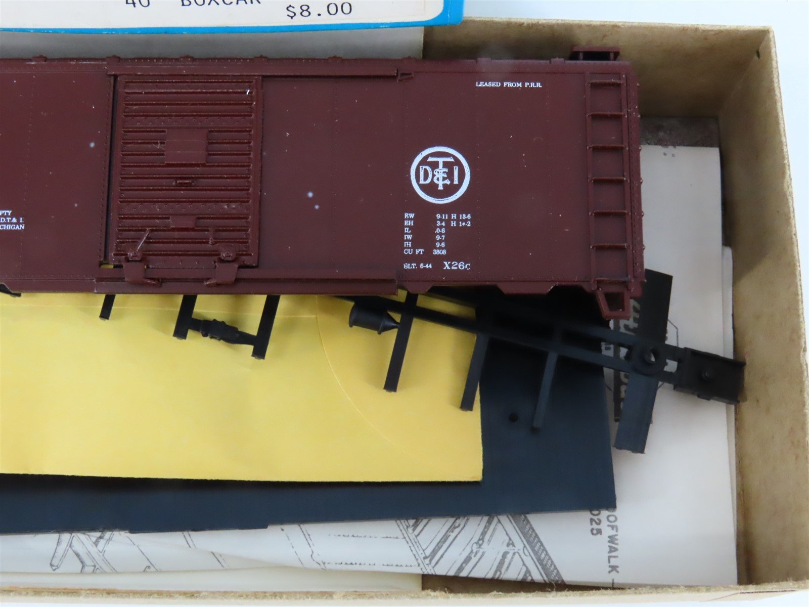 HO Athearn Bev-Bel Kit #1149-1 DT&I Detroit Toledo & Ironton 40' Box Car #104445