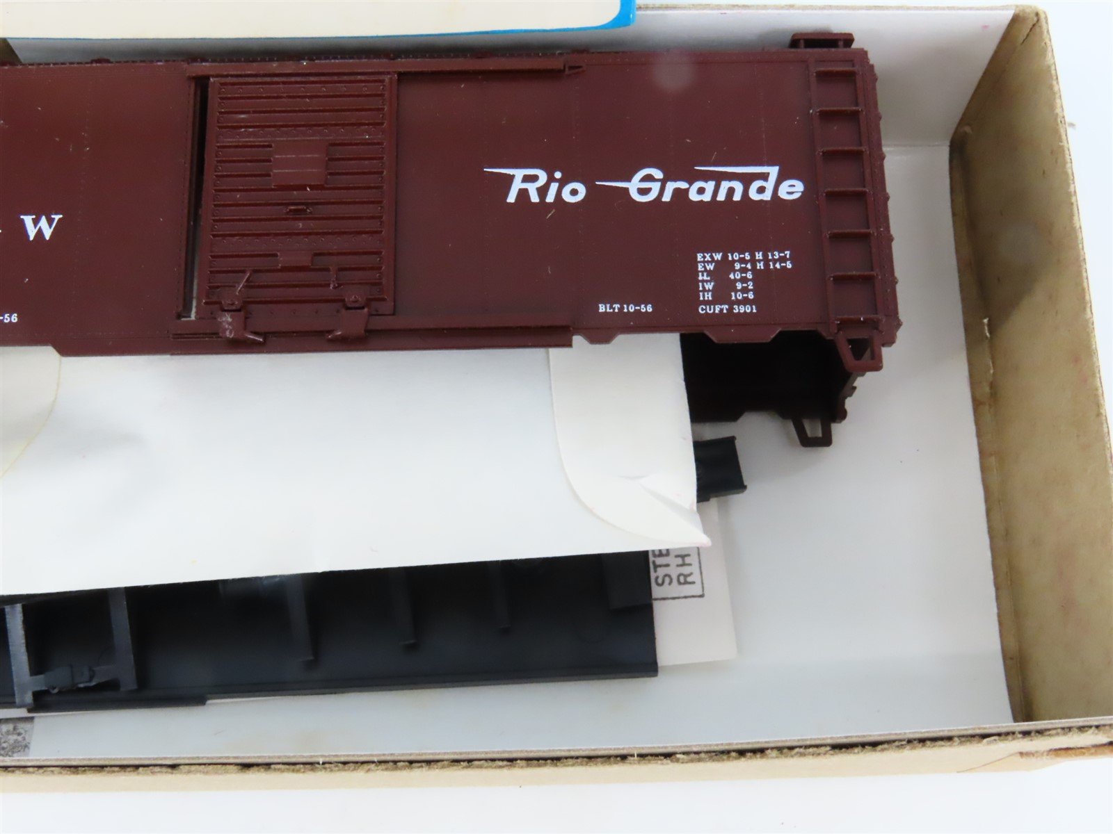HO Scale Athearn Bev-Bel Kit #1133-1 D&RGW Rio Grande 40' Box Car #68259