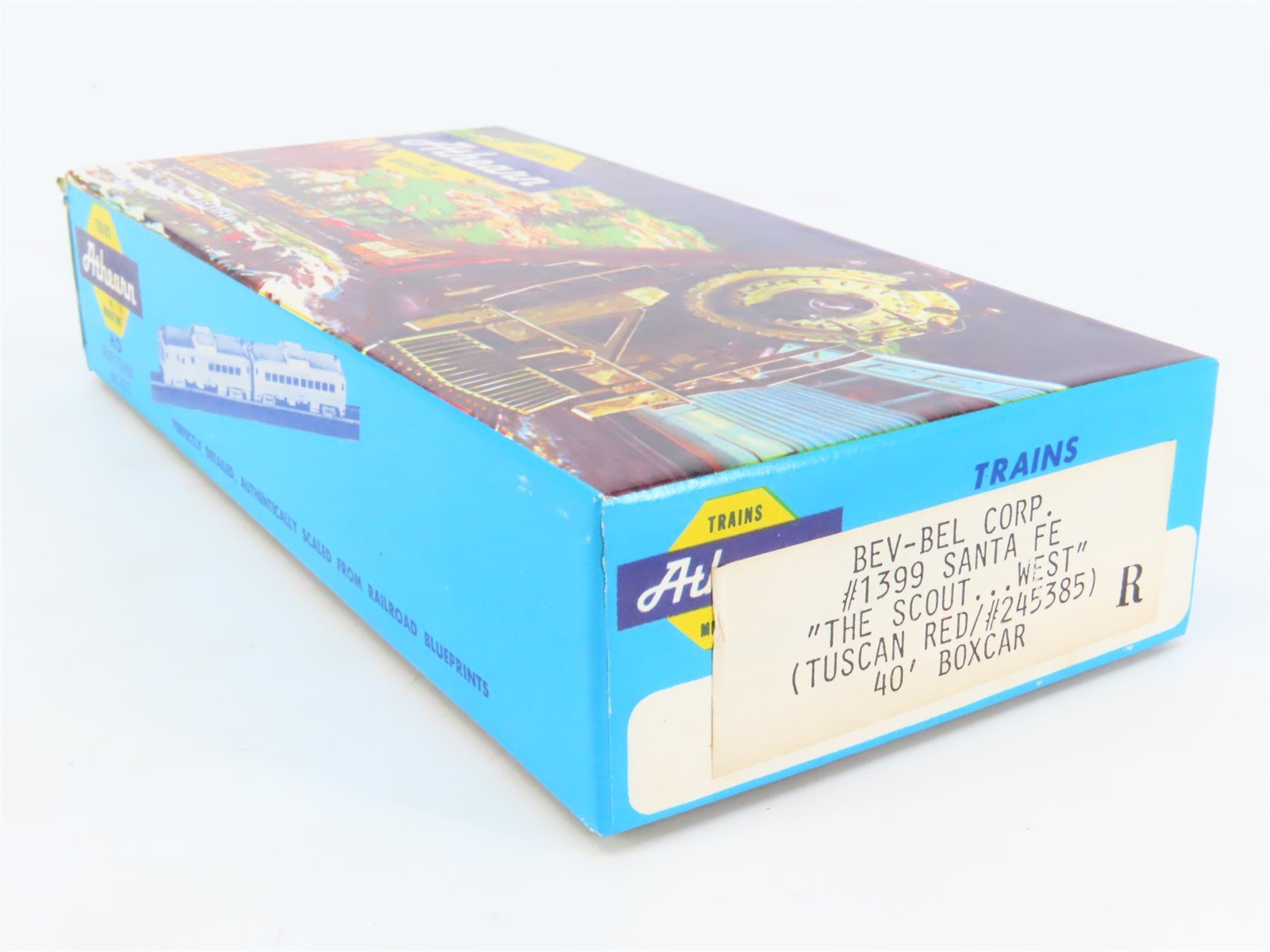 HO Scale Athearn Bev-Bel Kit #1399 ATSF Santa Fe The Scout 40' Box Car #245385